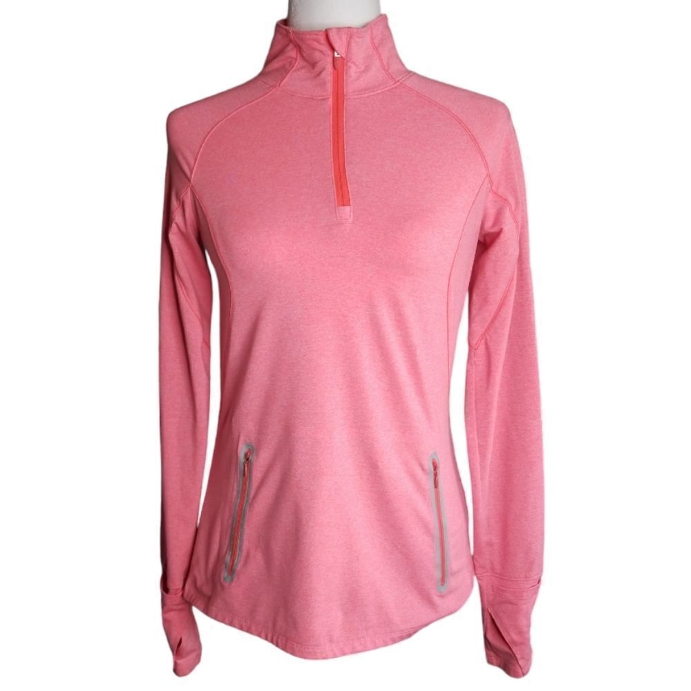 Under Armour 1/4 Zip Long Sleeve Pink Outerwear Size Small